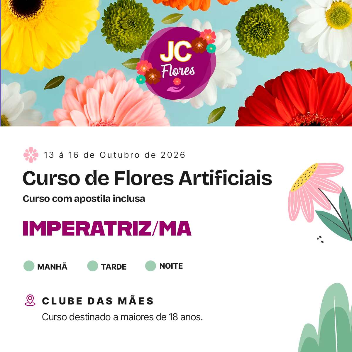 Curso de Flores em Imperatriz - MA