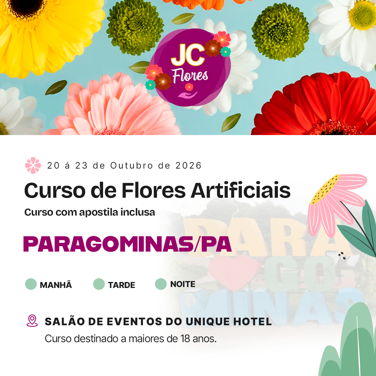 Curso de Flores em Paragominas - PA